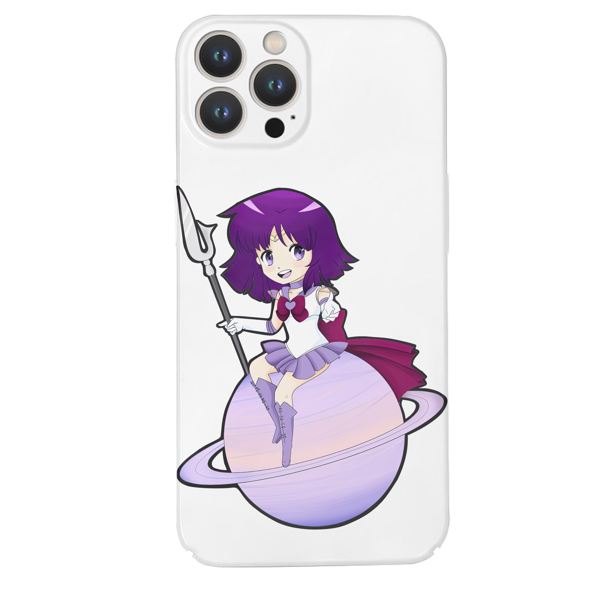 （画像用） 美少女戦士セーラームーン 土萠ほたる Sailor Moon Tomoe Hotaru （セーラーサターン；Sailor Saturn） 【iPhone 14シリーズ対応】ハードケース